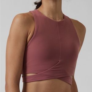 Athleta Conscious Crop Cut Out Bra in Tawny Rose